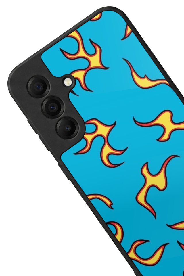 Samsung Galaxy A17 Uyumlu Retro Flame Patterns Tasarımlı Glossy Premium Kılıf