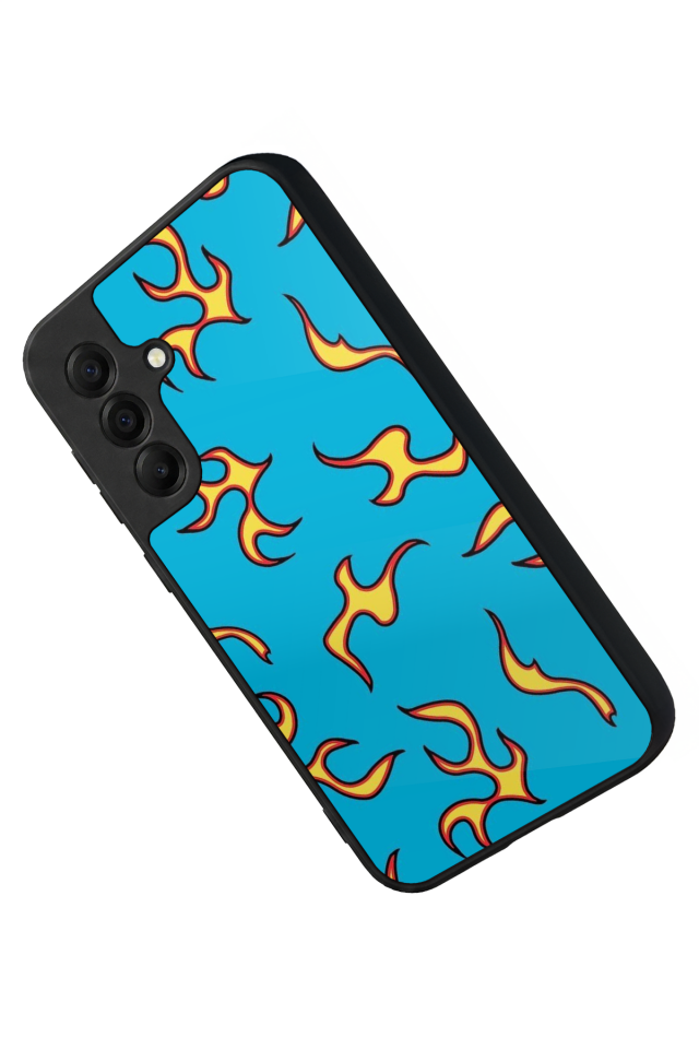 Samsung Galaxy A17 Uyumlu Retro Flame Patterns Tasarımlı Glossy Premium Kılıf