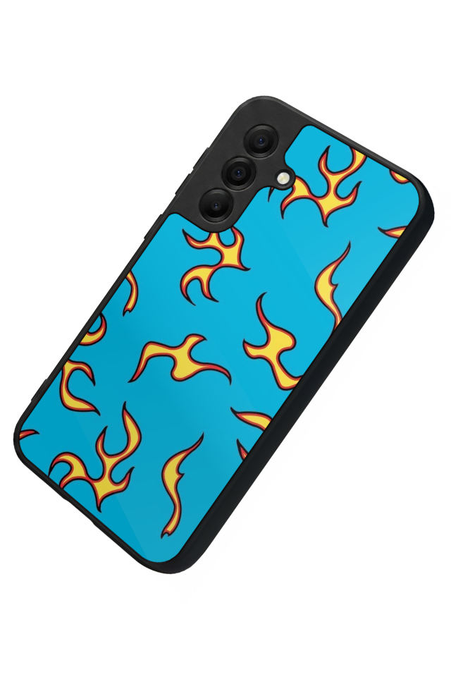 Samsung Galaxy A17 Uyumlu Retro Flame Patterns Tasarımlı Glossy Premium Kılıf