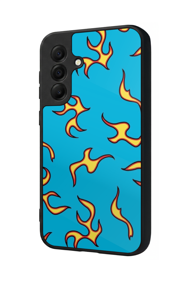 Samsung Galaxy A17 Uyumlu Retro Flame Patterns Tasarımlı Glossy Premium Kılıf