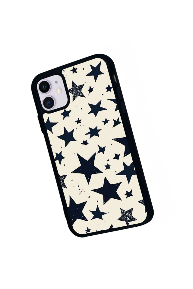 iPhone 11 Uyumlu Retro Yildizlar Tasarımlı Glossy Premium Kılıf