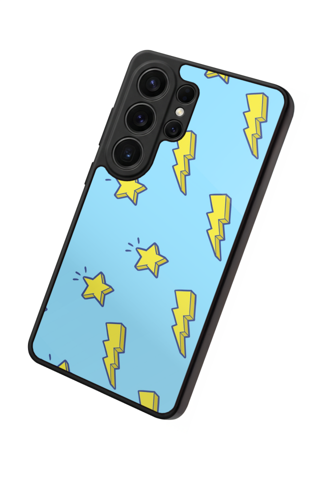 Samsung Galaxy S26 Ultra Uyumlu Simsek Tasarımlı Glossy Premium Kılıf