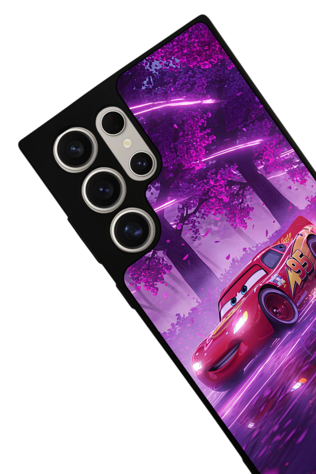 Samsung Galaxy S22 Ultra Uyumlu Şimsek McQueen Tasarımlı Glossy Premium Kılıf