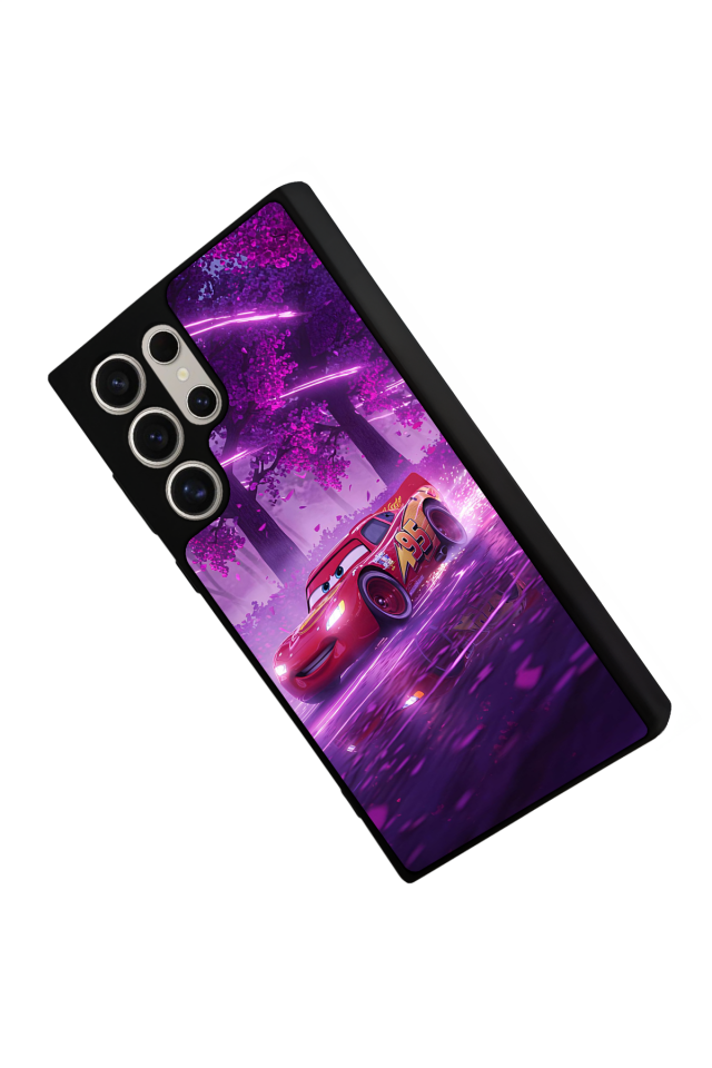 Samsung Galaxy S22 Ultra Uyumlu Şimsek McQueen Tasarımlı Glossy Premium Kılıf