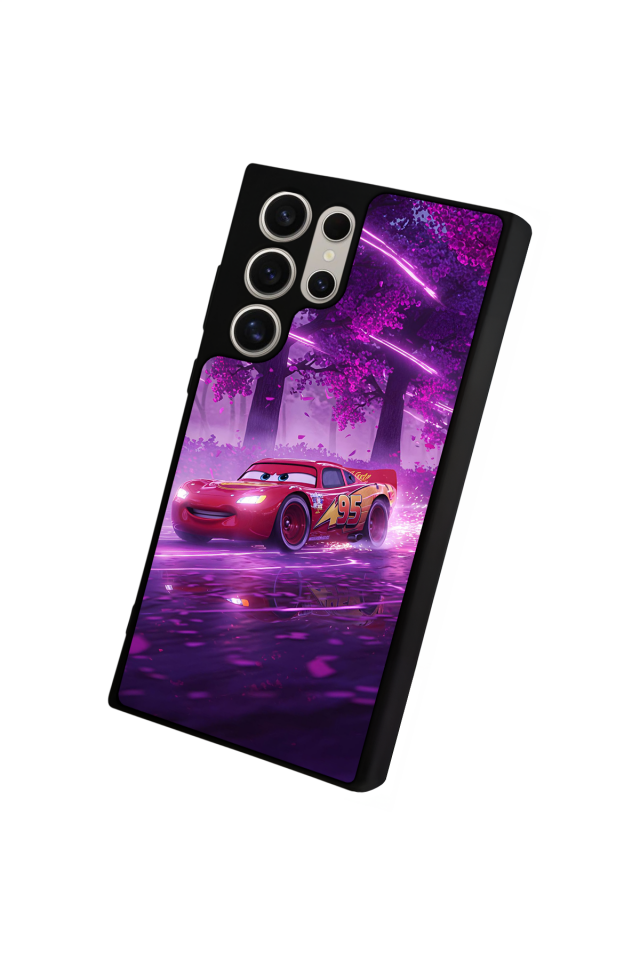 Samsung Galaxy S22 Ultra Uyumlu Şimsek McQueen Tasarımlı Glossy Premium Kılıf