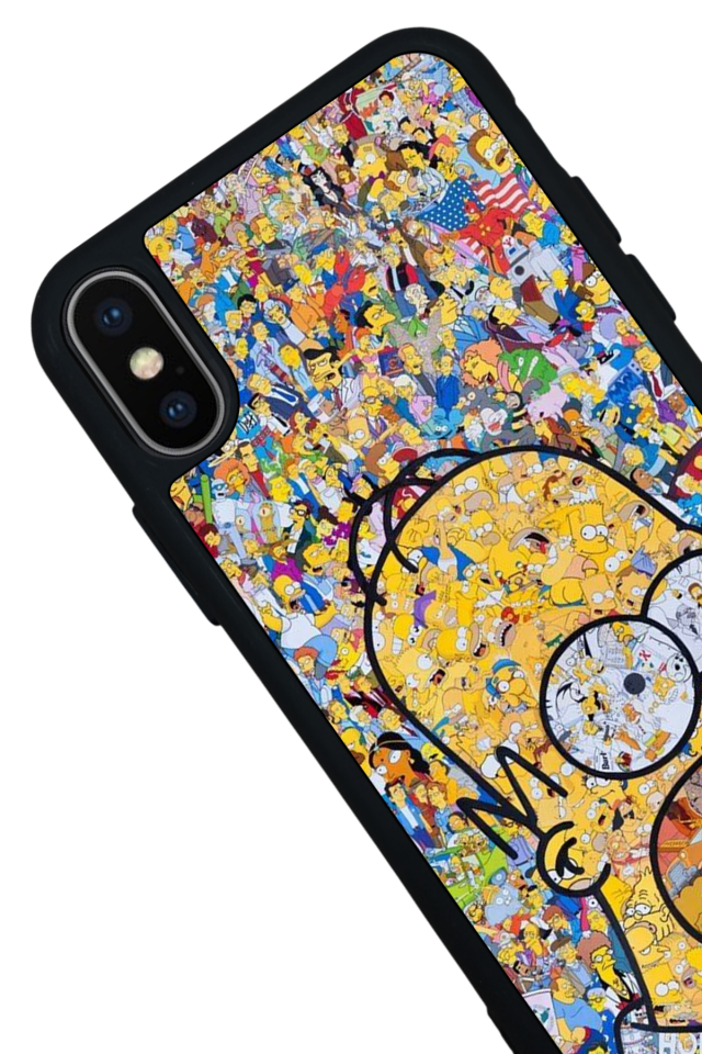 iPhone X/ XS Uyumlu The Simpsons Tasarımlı Glossy Premium Kılıf
