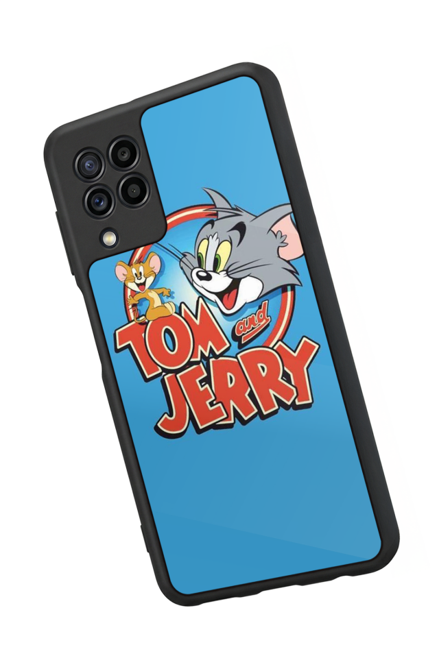 Samsung Galaxy M32 Uyumlu Tom And Jerry Tasarımlı Glossy Premium Kılıf