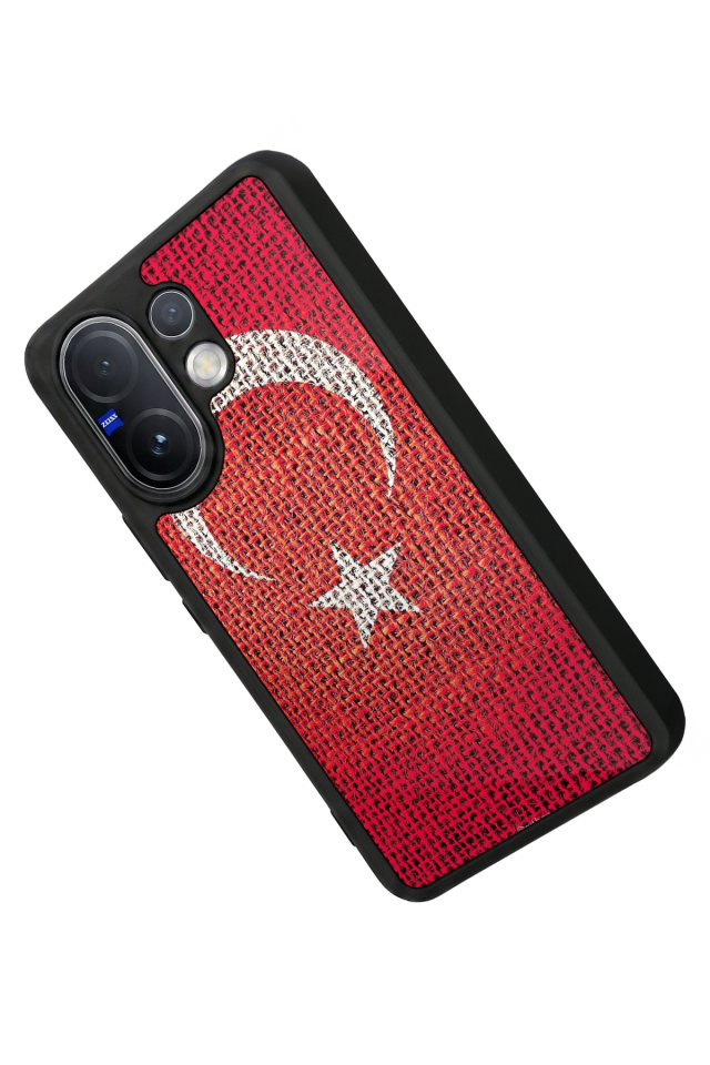 Vivo V60 Uyumlu Türk Bayragi Tasarımlı Glossy Premium Kılıf