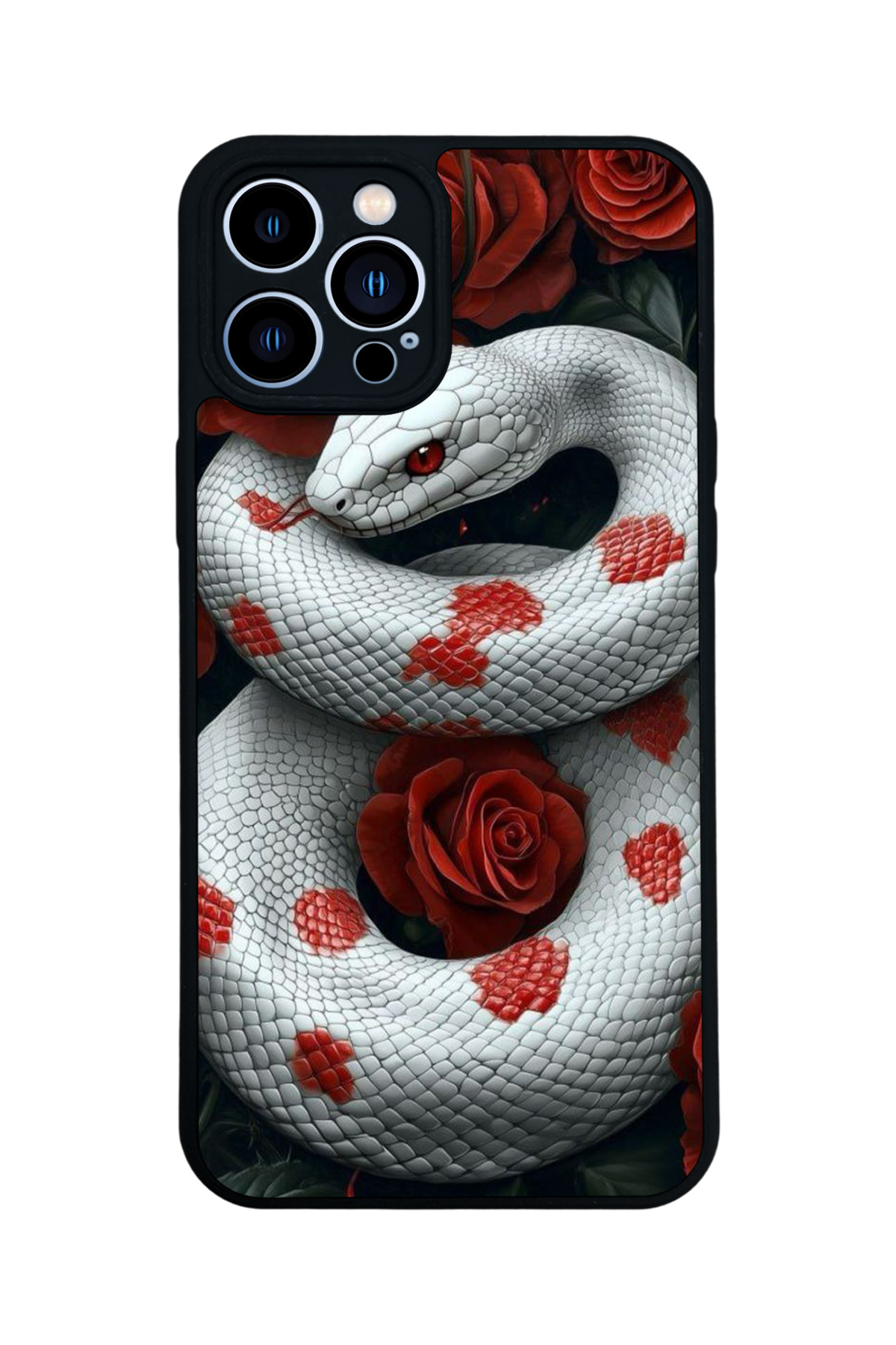 iPhone 12 Pro Max Uyumlu Yılan Tasarımlı Glossy Premium Kılıf