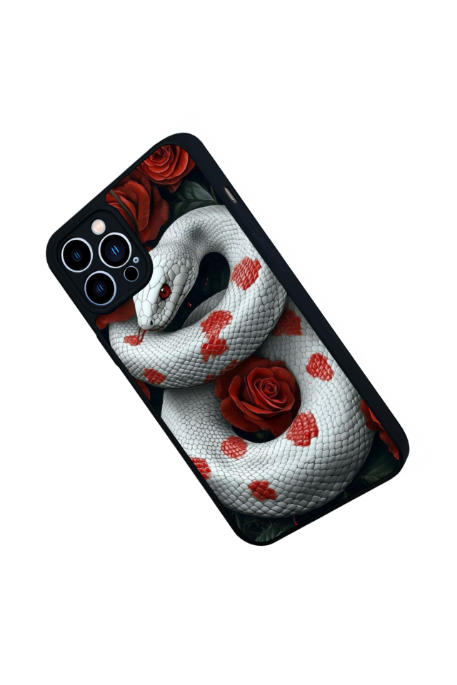 iPhone 12 Pro Max Uyumlu Yılan Tasarımlı Glossy Premium Kılıf