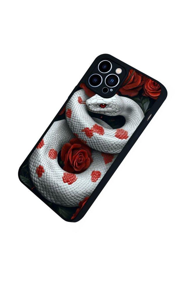 iPhone 12 Pro Max Uyumlu Yılan Tasarımlı Glossy Premium Kılıf