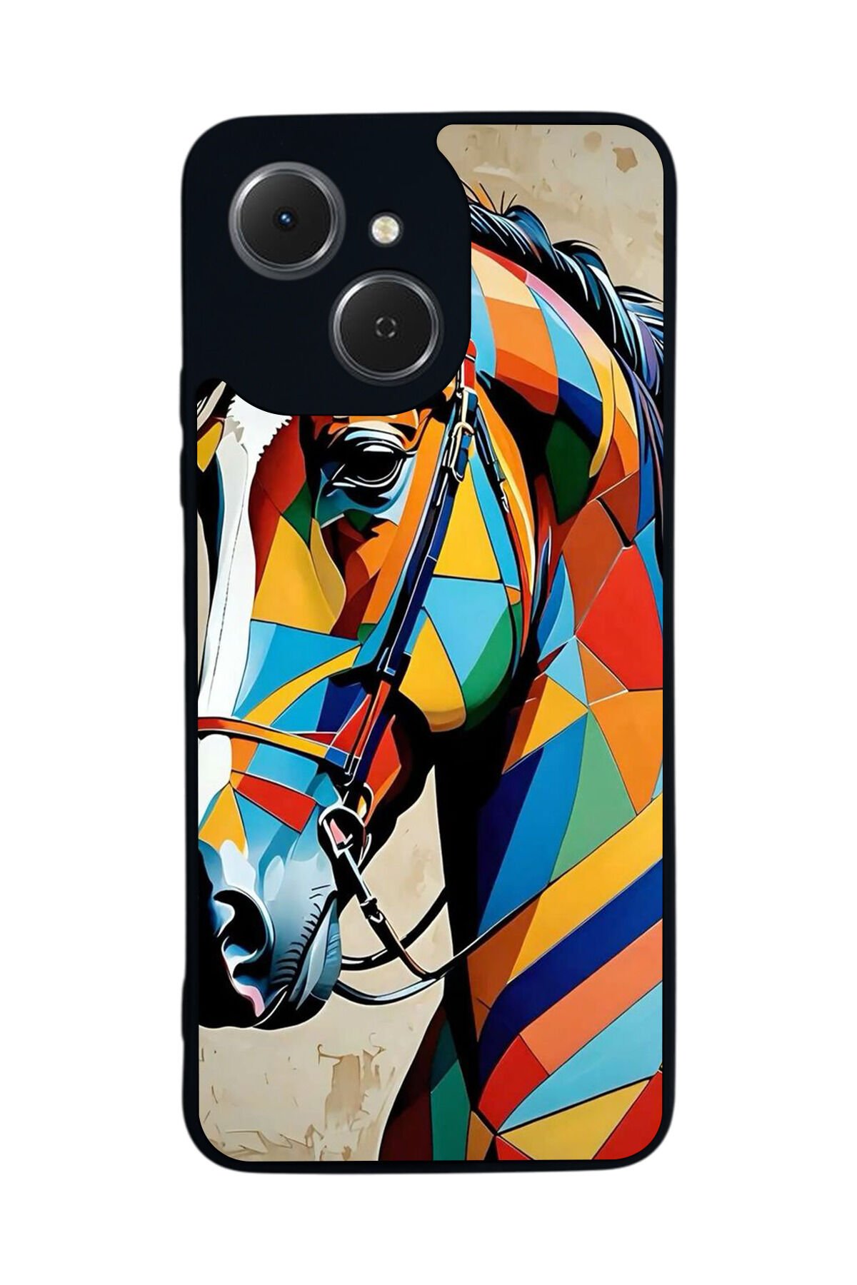 Tecno Spark 40C Uyumlu At Horse Tasarımlı Glossy Premium Kılıf