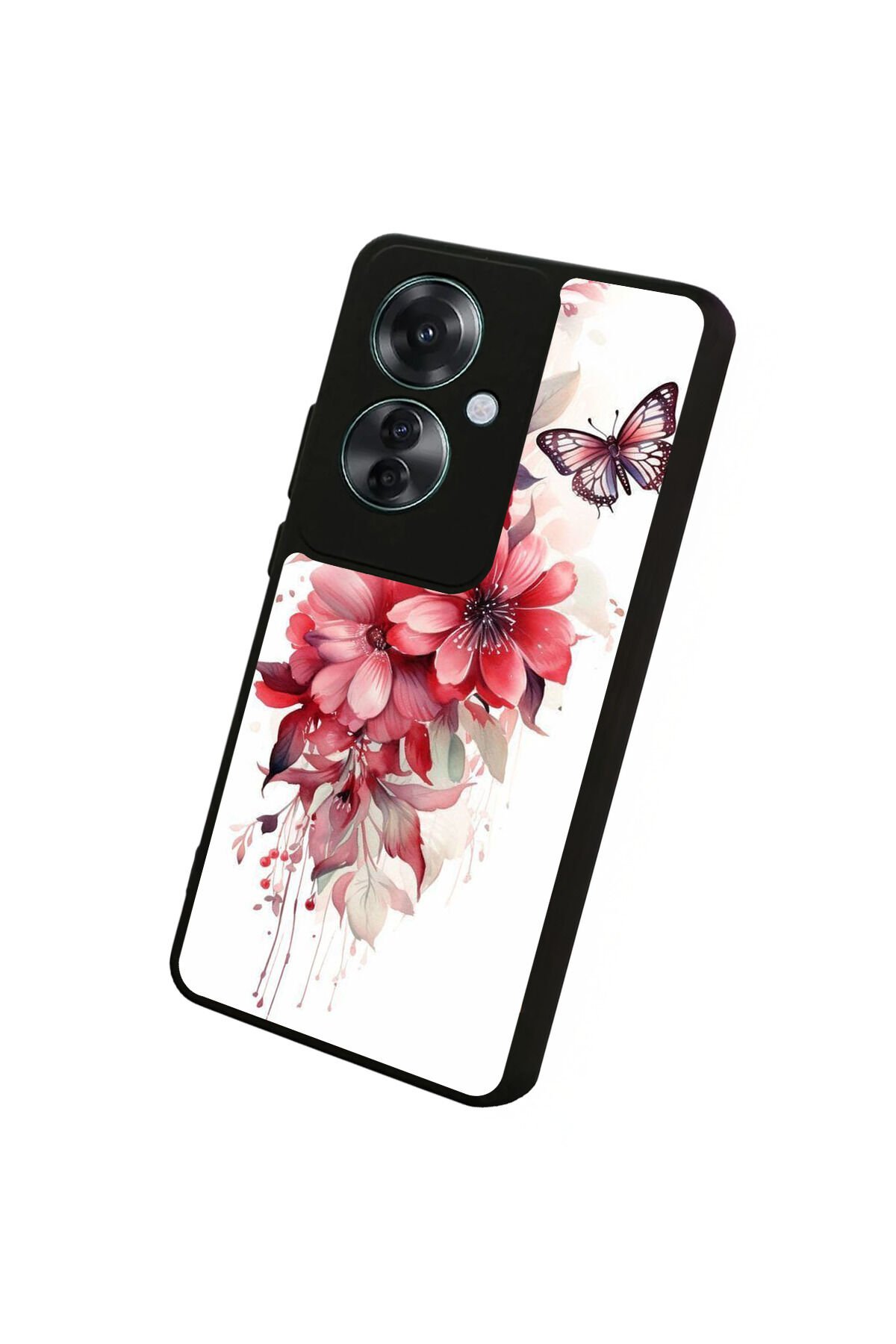 Oppo Reno 11F Uyumlu Floral Tasarımlı Glossy Premium Kılıf