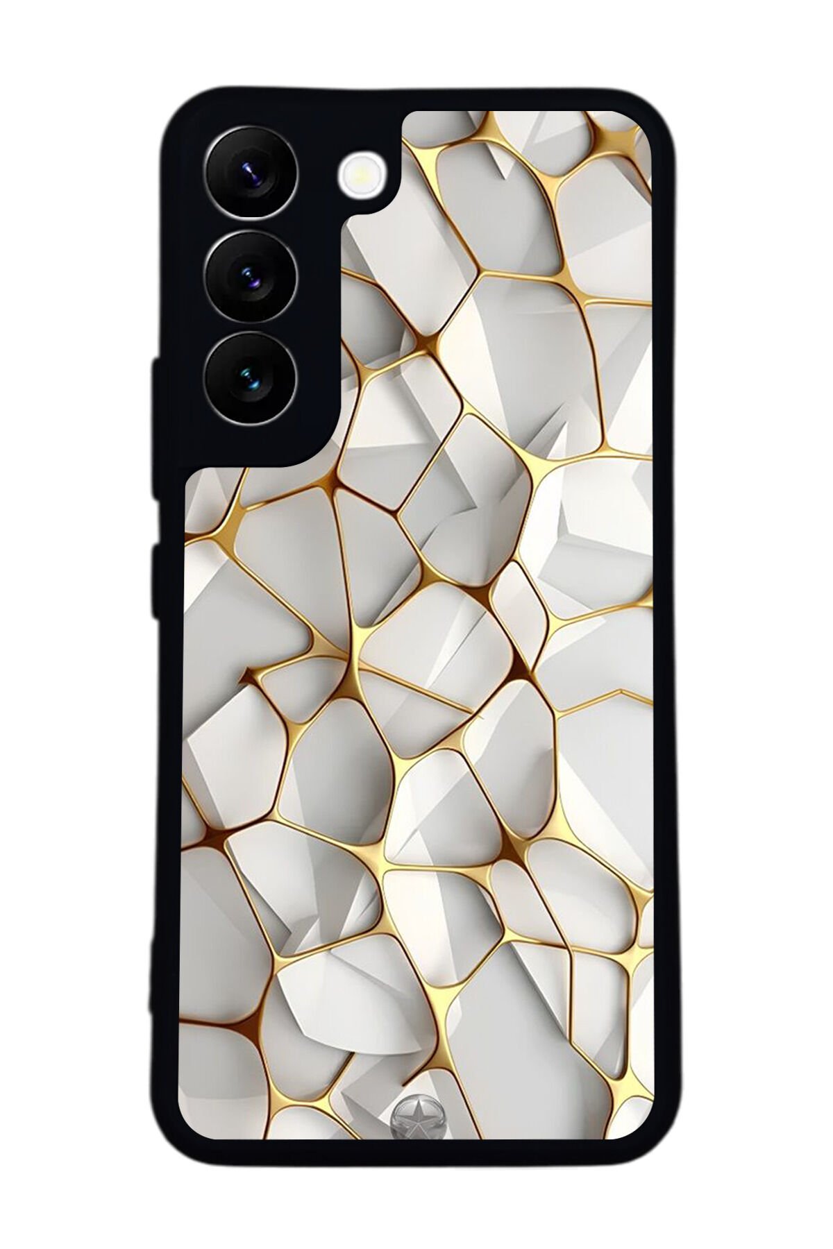 Samsung Galaxy S22 Uyumlu Mermer Marble Tasarımlı Glossy Premium Kılıf