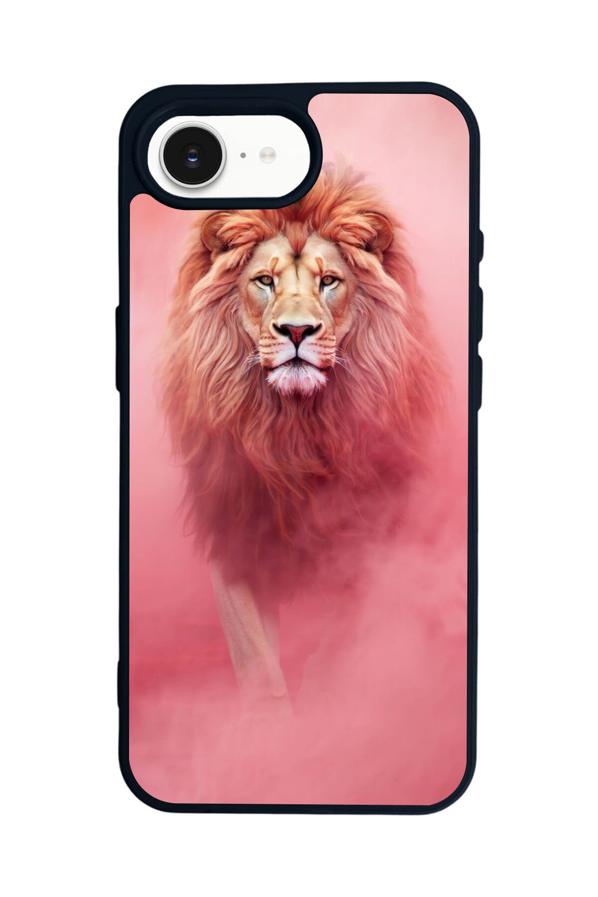 iPhone 16E Uyumlu Aslan Tasarımlı Glossy Premium Kılıf