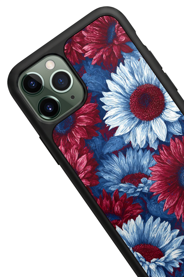 iPhone 11 Pro Uyumlu Cicek Tasarımlı Glossy Premium Kılıf