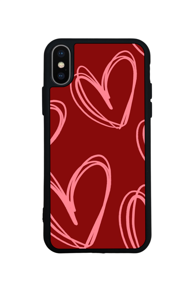 iPhone XS Max Uyumlu Kalp Love Tasarımlı Glossy Premium Kılıf