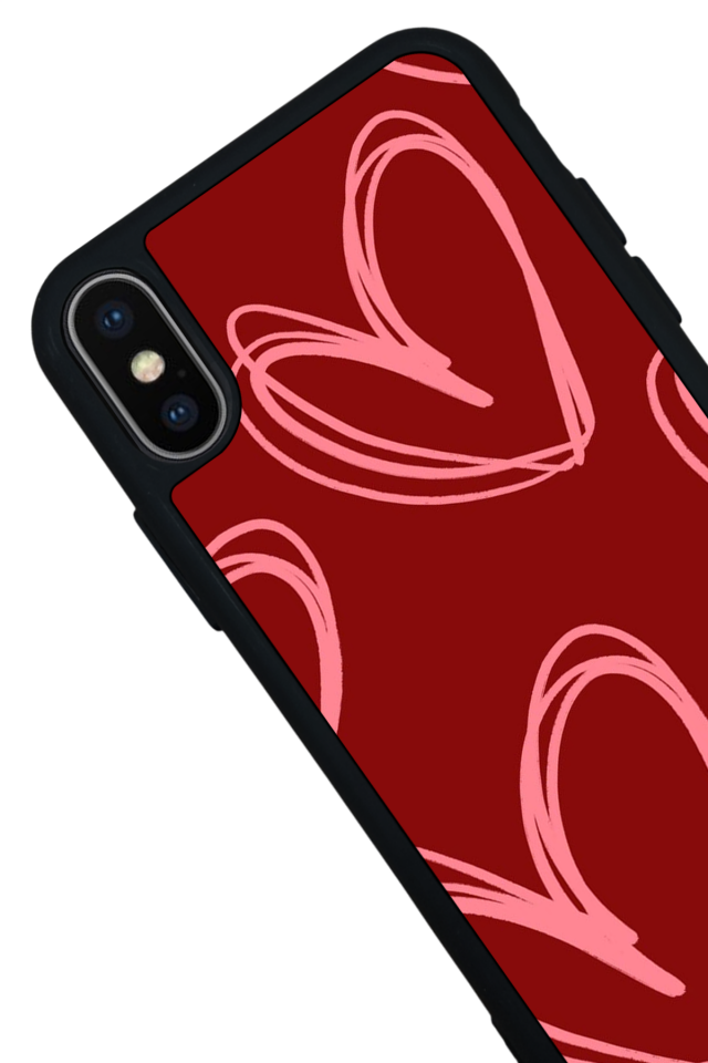 iPhone XS Max Uyumlu Kalp Love Tasarımlı Glossy Premium Kılıf