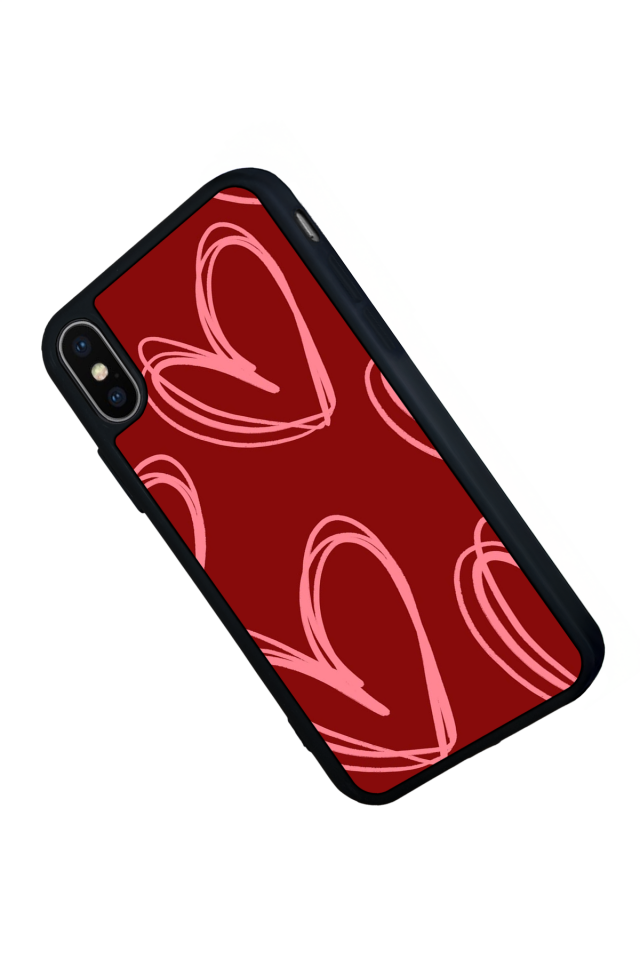 iPhone XS Max Uyumlu Kalp Love Tasarımlı Glossy Premium Kılıf