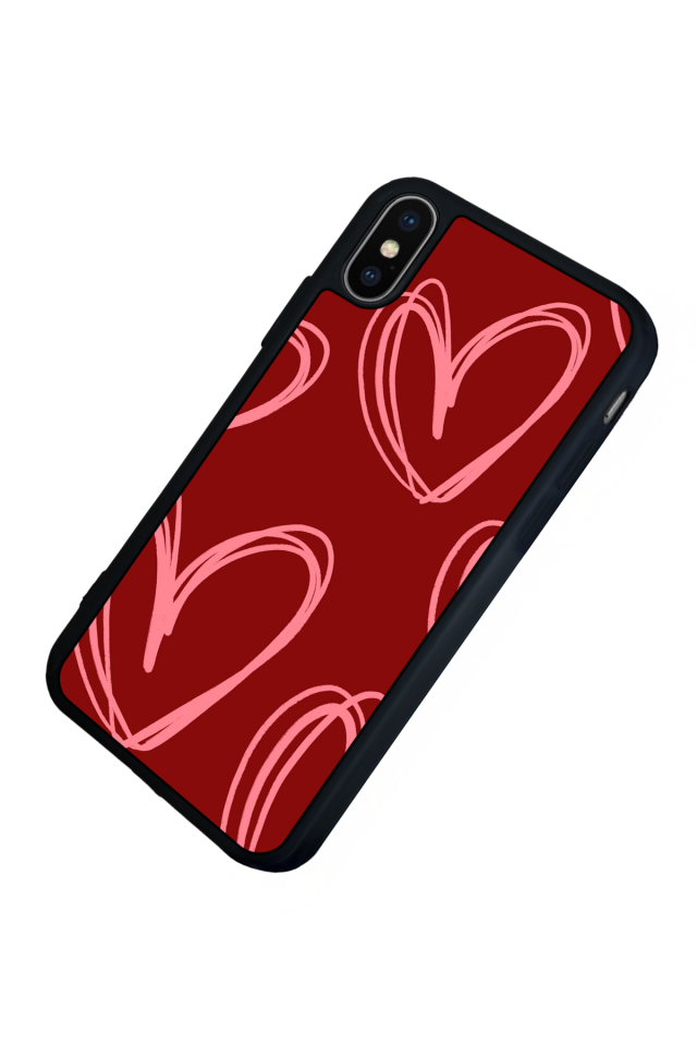 iPhone XS Max Uyumlu Kalp Love Tasarımlı Glossy Premium Kılıf