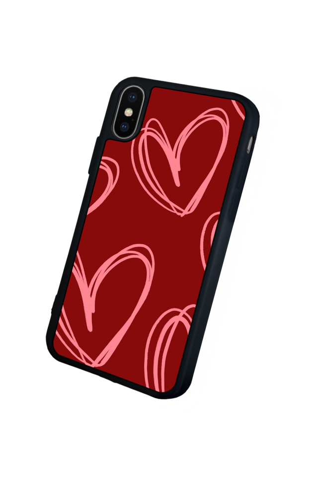 iPhone XS Max Uyumlu Kalp Love Tasarımlı Glossy Premium Kılıf