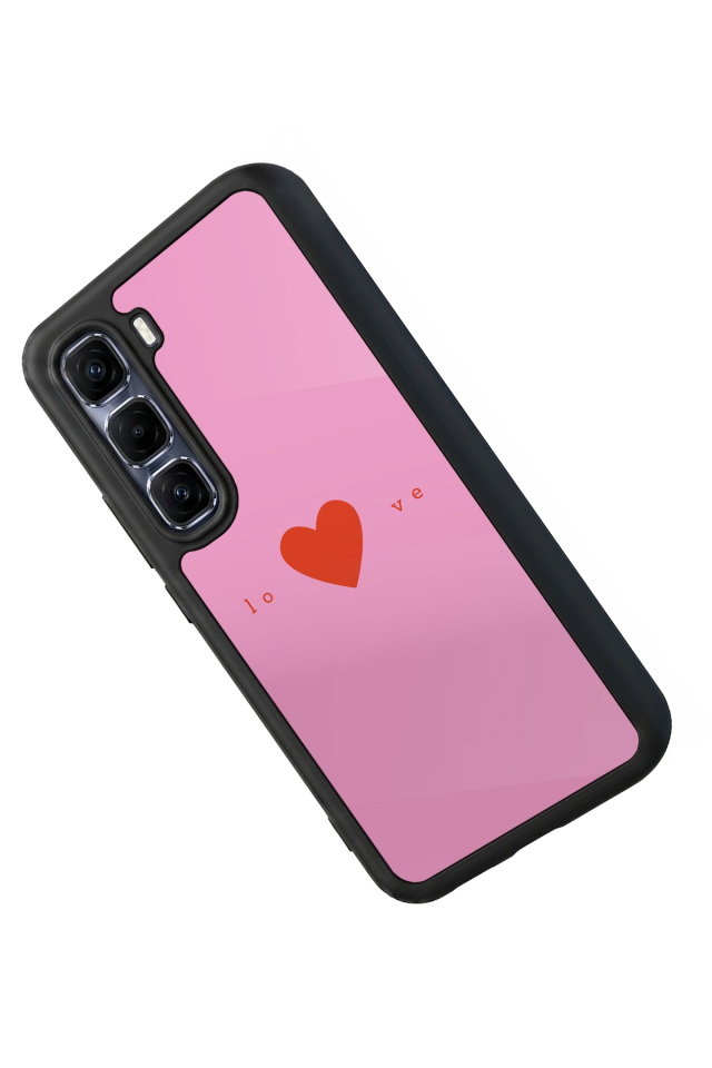 Infinix Hot 60 Pro Plus Uyumlu Kalp Love Tasarımlı Glossy Premium Kılıf