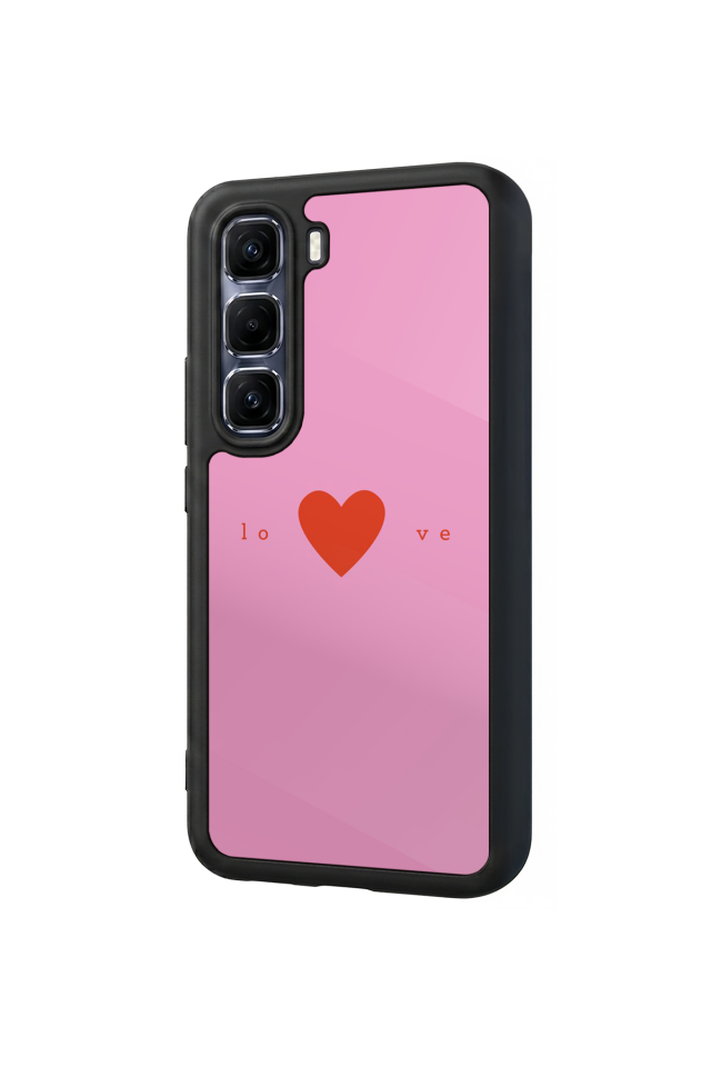 Infinix Hot 60 Pro Plus Uyumlu Kalp Love Tasarımlı Glossy Premium Kılıf