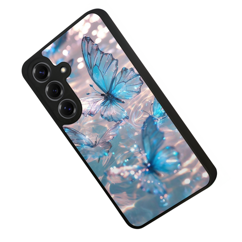 Samsung Galaxy S25 Uyumlu Kelebek Tasarımlı Glossy Premium Kılıf
