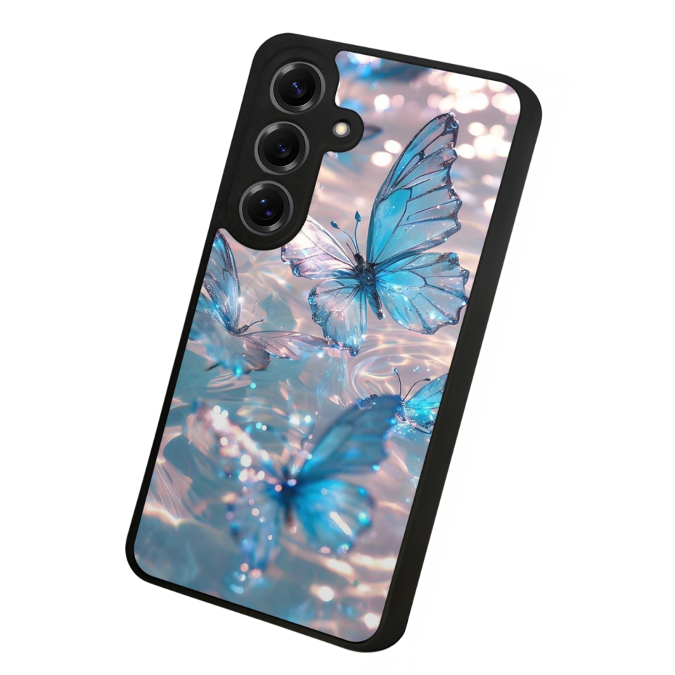 Samsung Galaxy S25 Uyumlu Kelebek Tasarımlı Glossy Premium Kılıf