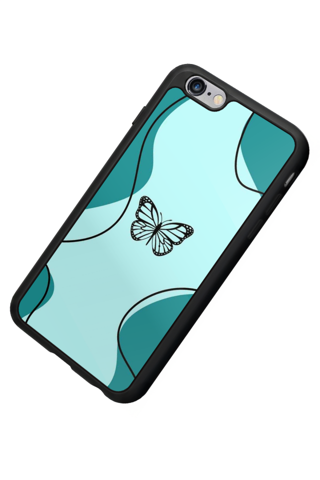 iPhone 6s Plus Uyumlu Kelebek Tasarımlı Glossy Premium Kılıf