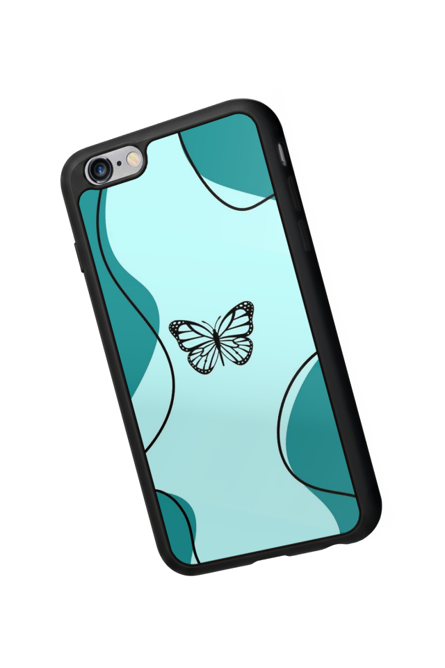 iPhone 6s Plus Uyumlu Kelebek Tasarımlı Glossy Premium Kılıf
