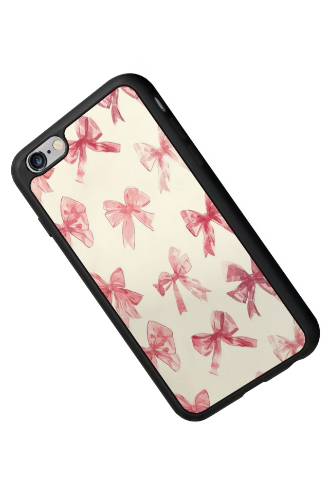iPhone 6 Plus Uyumlu Kurdele Tasarımlı Glossy Premium Kılıf