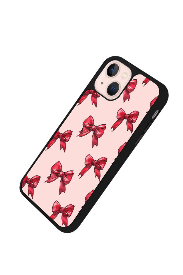 iPhone 13 Mini Uyumlu Kurdele Tasarımlı Glossy Premium Kılıf