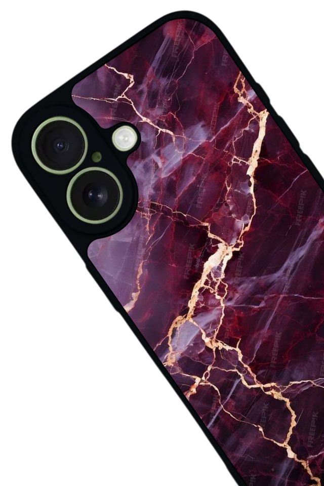 iPhone 17 Uyumlu Mermer Marble Tasarımlı Glossy Premium Kılıf