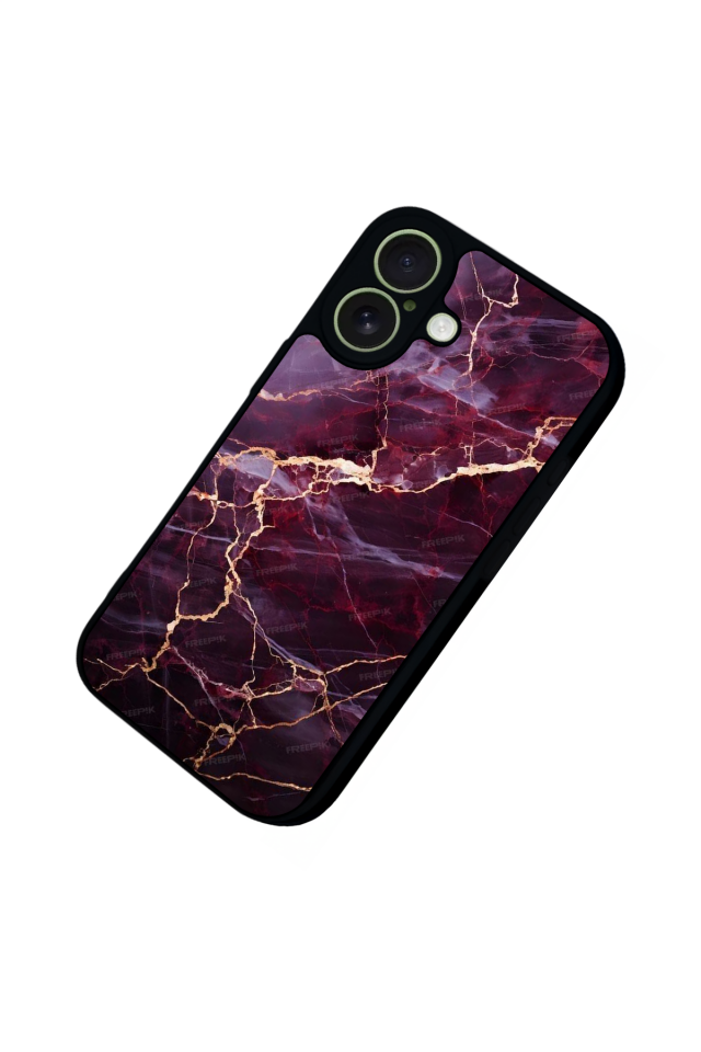 iPhone 17 Uyumlu Mermer Marble Tasarımlı Glossy Premium Kılıf