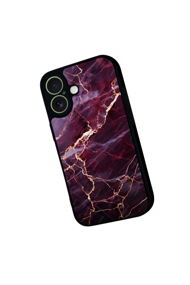 iPhone 17 Uyumlu Mermer Marble Tasarımlı Glossy Premium Kılıf
