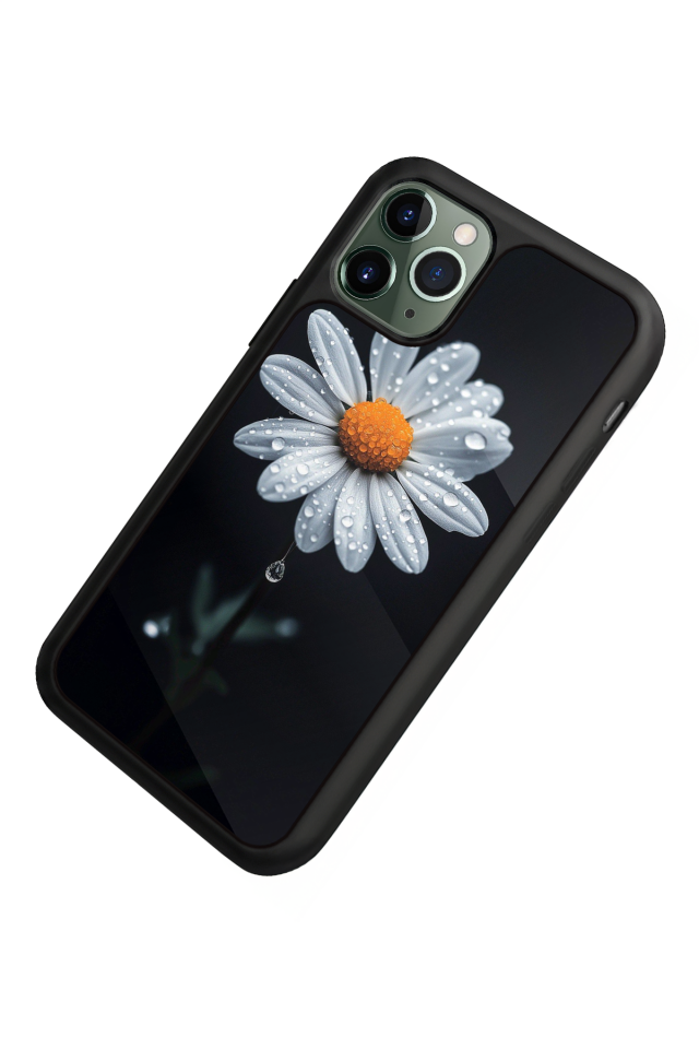 iPhone 11 Pro Max Uyumlu Papatya Tasarımlı Glossy Premium Kılıf