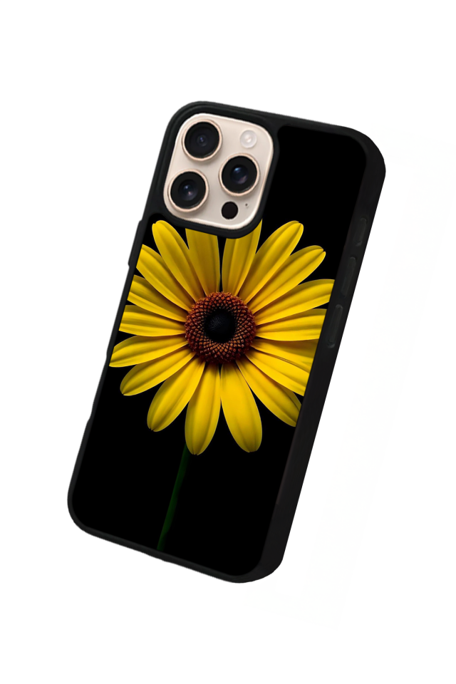 iPhone 14 Pro Uyumlu Papatya Tasarımlı Glossy Premium Kılıf