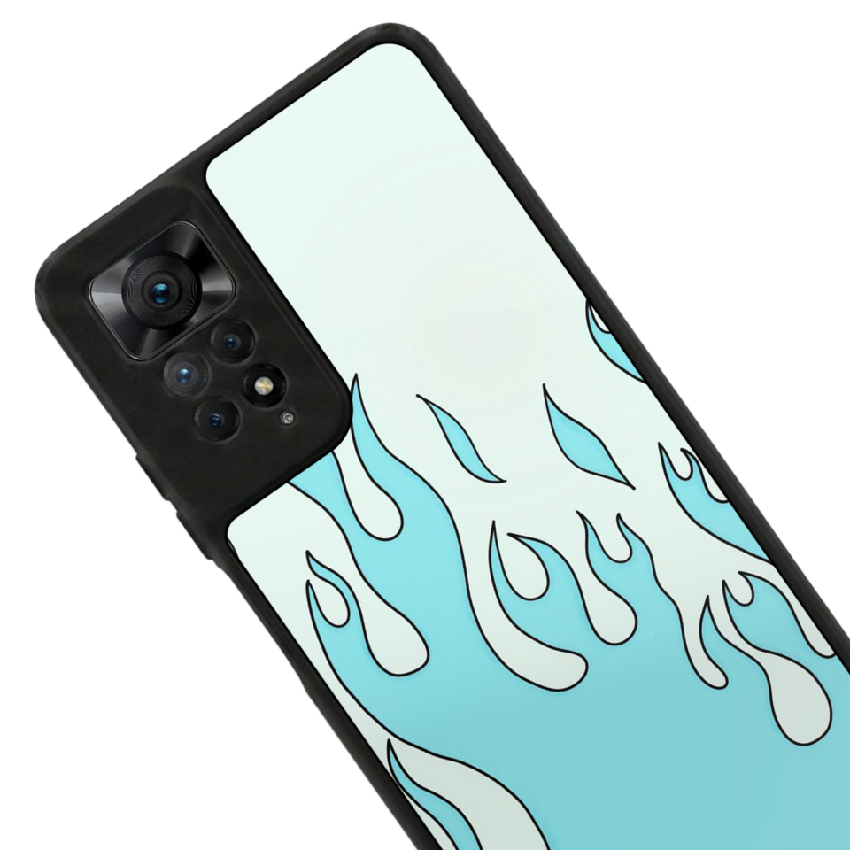 Xiaomi Redmi Note 11 Pro Uyumlu Retro Flame Patterns Tasarımlı Glossy Premium Kılıf