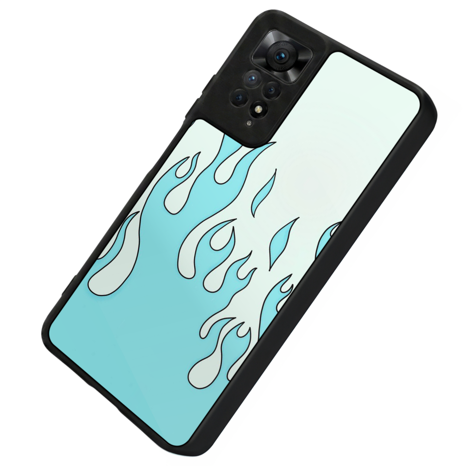 Xiaomi Redmi Note 11 Pro Uyumlu Retro Flame Patterns Tasarımlı Glossy Premium Kılıf