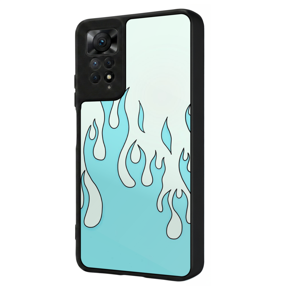Xiaomi Redmi Note 11 Pro Uyumlu Retro Flame Patterns Tasarımlı Glossy Premium Kılıf