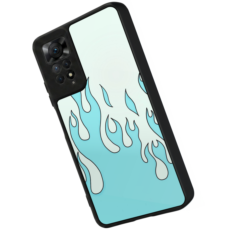 Xiaomi Redmi Note 11 Pro Uyumlu Retro Flame Patterns Tasarımlı Glossy Premium Kılıf