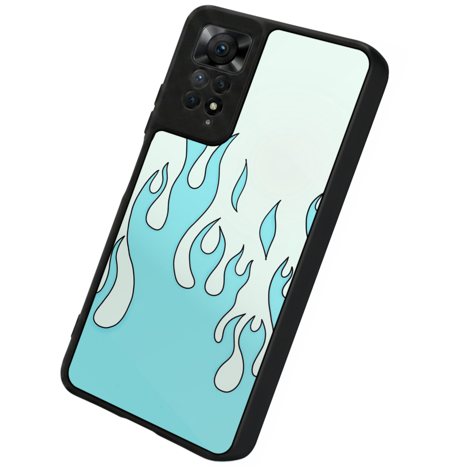 Xiaomi Redmi Note 11 Pro Uyumlu Retro Flame Patterns Tasarımlı Glossy Premium Kılıf