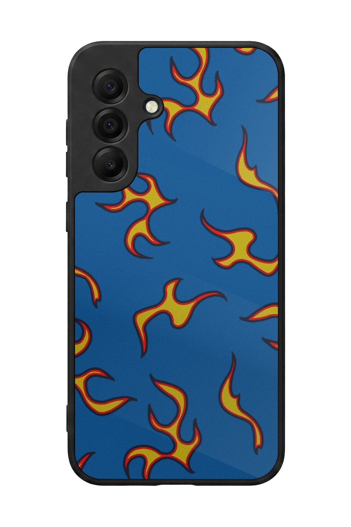Samsung Galaxy A17 Uyumlu Retro Flame Patterns Tasarımlı Glossy Premium Kılıf