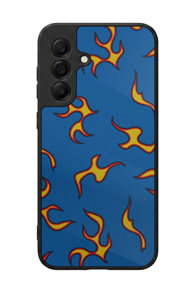 Samsung Galaxy A17 Uyumlu Retro Flame Patterns Tasarımlı Glossy Premium Kılıf