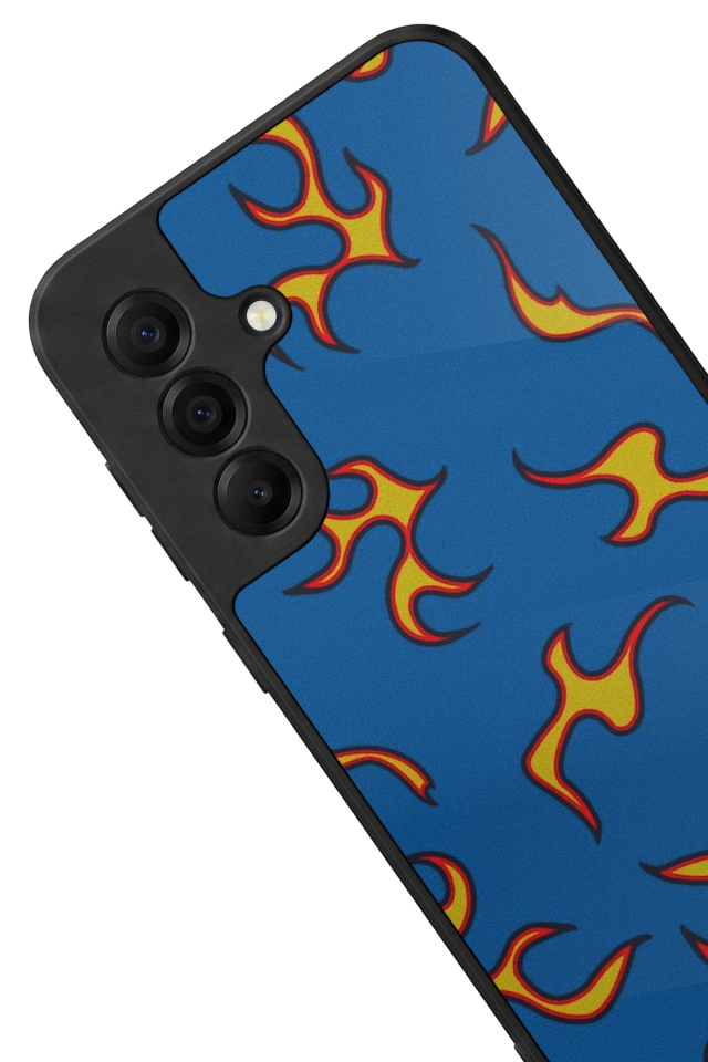 Samsung Galaxy A17 Uyumlu Retro Flame Patterns Tasarımlı Glossy Premium Kılıf