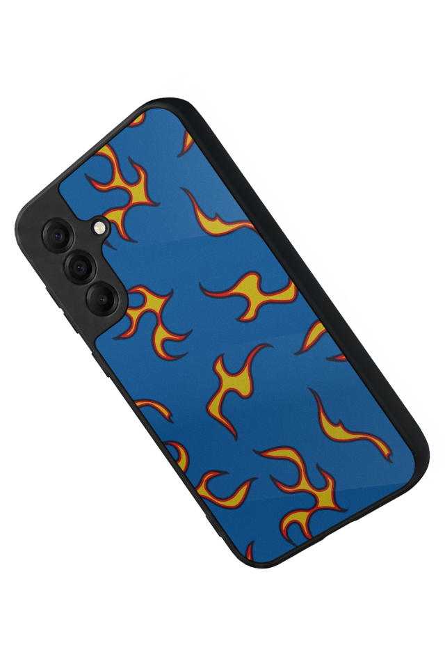 Samsung Galaxy A17 Uyumlu Retro Flame Patterns Tasarımlı Glossy Premium Kılıf