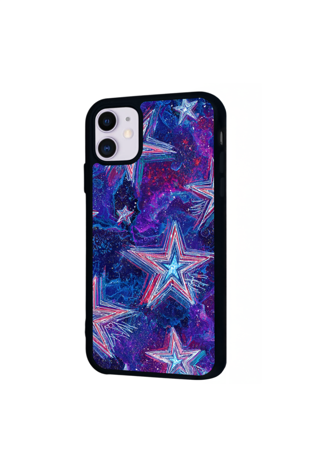 iPhone 11 Uyumlu Retro Yildizlar Tasarımlı Glossy Premium Kılıf