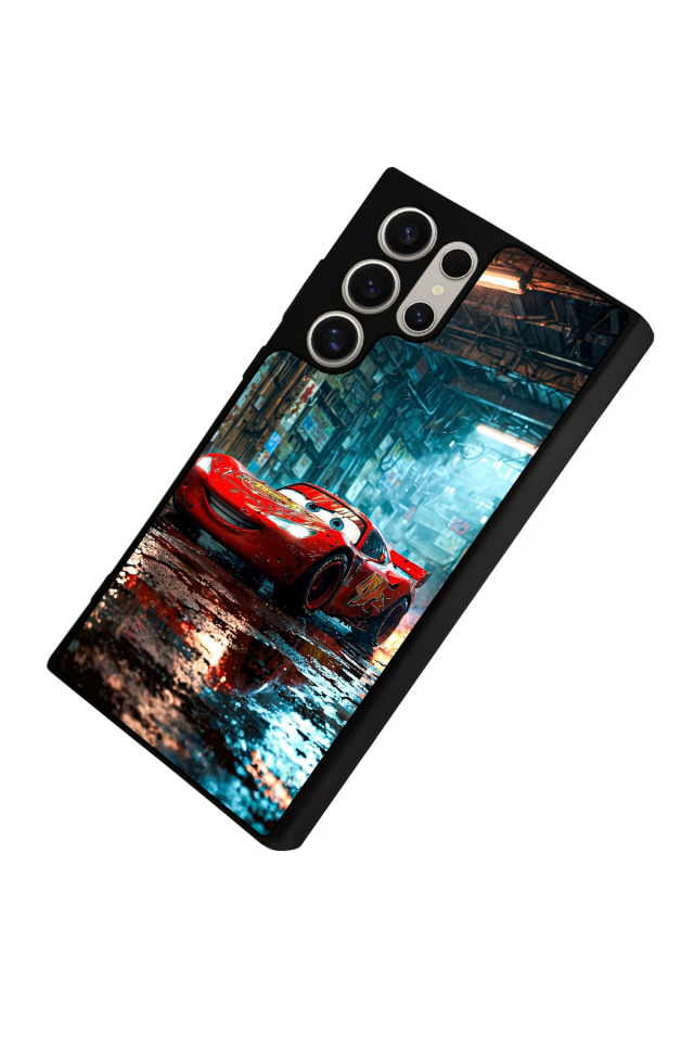 Samsung Galaxy S22 Ultra Uyumlu Şimsek McQueen Tasarımlı Glossy Premium Kılıf