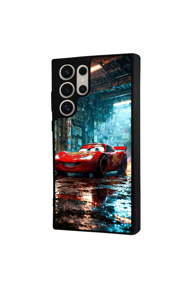 Samsung Galaxy S22 Ultra Uyumlu Şimsek McQueen Tasarımlı Glossy Premium Kılıf